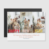 Moderne collage foto's en gelukkig nieuwjaar (Voorkant / Achterkant)