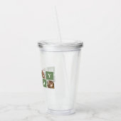 Moderne collage foto's en Happy Fathers Day Gift Acryl Drinkbeker (Links)