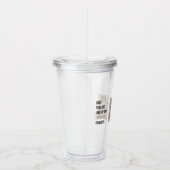 Moderne collage foto's en Happy Fathers Day Gift Acryl Drinkbeker (Rechts)