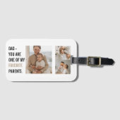 Moderne collage foto's en Happy Fathers Day Gift Bagagelabel (Voorkant (horizontaal))