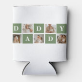 Moderne collage foto's en Happy Fathers Day Gift Blikjeskoeler (Voorkant)