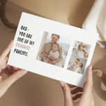 Moderne collage foto's en Happy Fathers Day Gift Briefkaart<br><div class="desc">Cadeau voor papa,  Vaders dag cadeau ideeën,  vaders dag cadeau,  mijn favoriete ouders,  foto cadeau,  nieuwe papa,  bonus papa,  papa verjaardag cadeau,  beste papa ooit,  gepersonaliseerde papa cadeau</div>