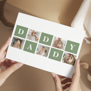 Moderne collage foto's en Happy Fathers Day Gift Briefkaart