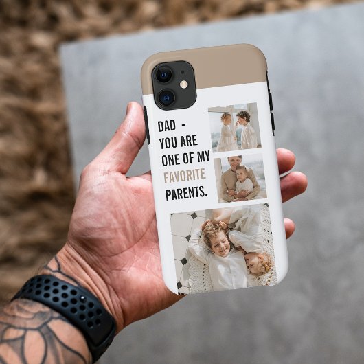 Moderne collage foto's en Happy Fathers Day Gift Case-Mate iPhone Case