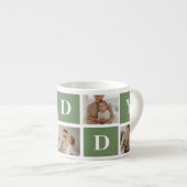 Moderne collage foto's en Happy Fathers Day Gift Espresso Kop (Voorkant rechts)