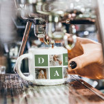 Moderne collage foto's en Happy Fathers Day Gift Espresso Kop<br><div class="desc">Moderne collage foto's en Happy Fathers Day Gift</div>