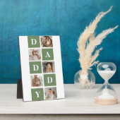 Moderne collage foto's en Happy Fathers Day Gift Fotoplaat (Zijkant)