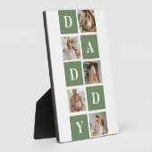 Moderne collage foto's en Happy Fathers Day Gift Fotoplaat (Zijkant)