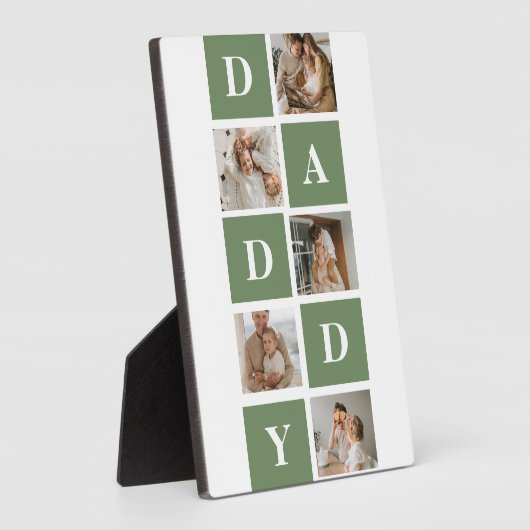 Moderne collage foto's en Happy Fathers Day Gift Fotoplaat (Zijkant)