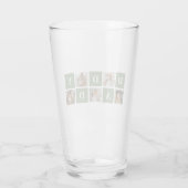 Moderne collage foto's en Happy Fathers Day Gift Glas (Achterkant)