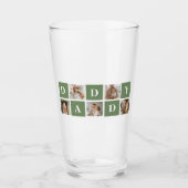 Moderne collage foto's en Happy Fathers Day Gift Glas (Voorkant)