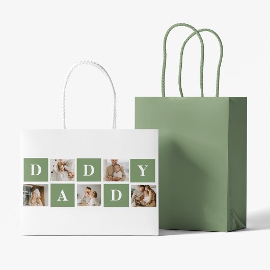 Moderne collage foto's en Happy Fathers Day Gift Groot Cadeauzakje
