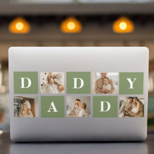 Moderne collage foto's en Happy Fathers Day Gift HP Laptopsticker