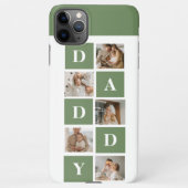 Moderne collage foto's en Happy Fathers Day Gift iPhone Hoesje (Achterkant)
