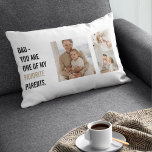 Moderne collage foto's en Happy Fathers Day Gift Kussen<br><div class="desc">Vaderdag is een bijzondere gelegenheid die gevierd wordt om vaders en vaderfiguren te eren voor hun bijdragen aan hun familie en de samenleving. Het kiezen van het perfecte geschenk voor Vaderdag kan een uitdagende opgave zijn,  maar een doordacht en oprecht geschenk kan een blijvende indruk maken.</div>
