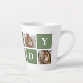 Moderne collage foto's en Happy Fathers Day Gift Latte Mok (Rechts)