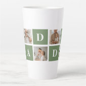 Moderne collage foto's en Happy Fathers Day Gift Latte Mok (Voorkant)