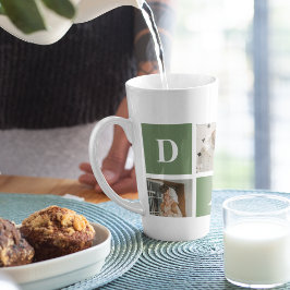 Moderne collage foto's en Happy Fathers Day Gift Latte Mok