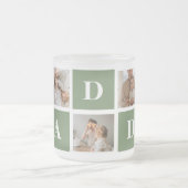 Moderne collage foto's en Happy Fathers Day Gift Matglas Koffiemok (Center)