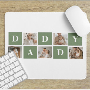 Moderne collage foto's en Happy Fathers Day Gift Muismat