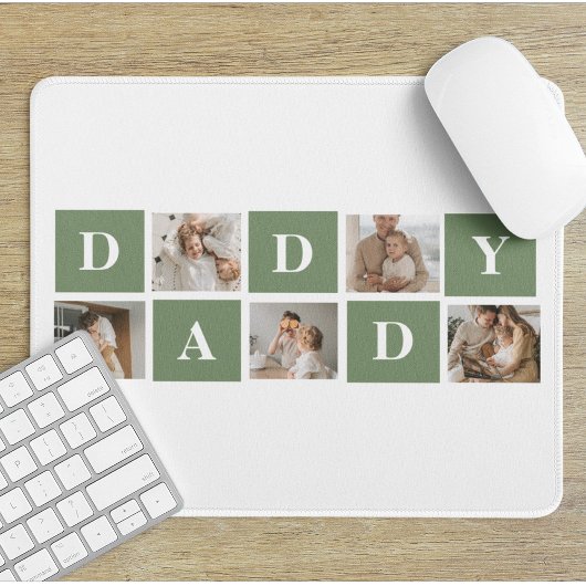 Moderne collage foto's en Happy Fathers Day Gift Muismat