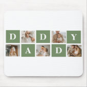 Moderne collage foto's en Happy Fathers Day Gift Muismat (Voorkant)