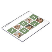 Moderne collage foto's en Happy Fathers Day Gift Notitieboek (Linkerzijde)