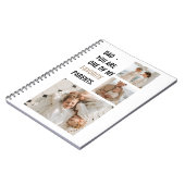 Moderne collage foto's en Happy Fathers Day Gift Notitieboek (Linkerzijde)