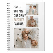 Moderne collage foto's en Happy Fathers Day Gift Notitieboek (Voorkant)