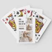 Moderne collage foto's en Happy Fathers Day Gift Pokerkaarten (Achterkant)