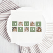 Moderne collage foto's en Happy Fathers Day Gift Servet