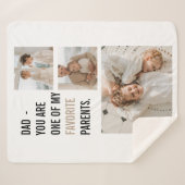 Moderne collage foto's en Happy Fathers Day Gift Sherpa Deken (Voorkant (horizontaal))