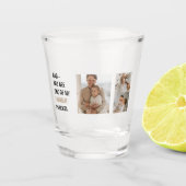 Moderne collage foto's en Happy Fathers Day Gift Shot Glas (Voorkant)