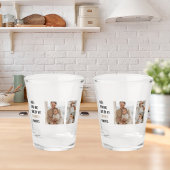 Moderne collage foto's en Happy Fathers Day Gift Shot Glas