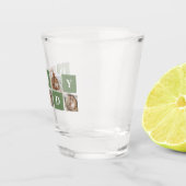 Moderne collage foto's en Happy Fathers Day Gift Shot Glas (Rechts)