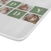 Moderne collage foto's en Happy Fathers Day Gift Snijplank (Hoek)