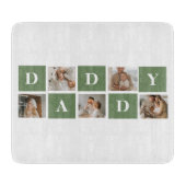 Moderne collage foto's en Happy Fathers Day Gift Snijplank (Voorkant)