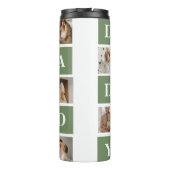 Moderne collage foto's en Happy Fathers Day Gift Thermosbeker (Achterkant)