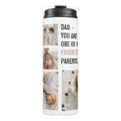 Moderne collage foto's en Happy Fathers Day Gift Thermosbeker (Voorkant)