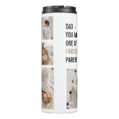 Moderne collage foto's en Happy Fathers Day Gift Thermosbeker (Achterkant)