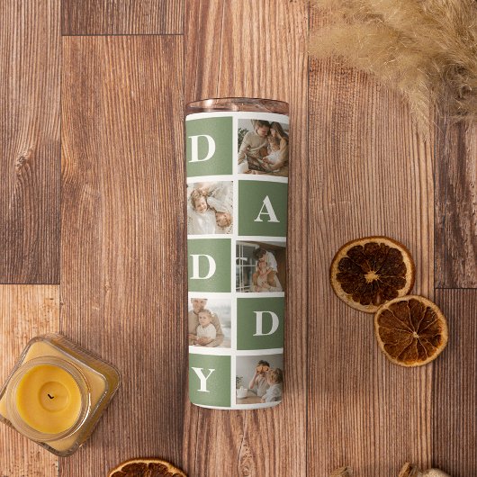 Moderne collage foto's en Happy Fathers Day Gift Thermosbeker