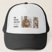Moderne collage foto's en Happy Fathers Day Gift Trucker Pet (Voorkant)