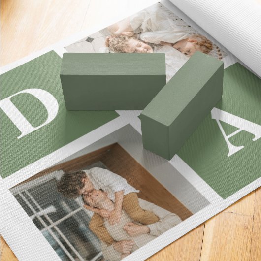 Moderne collage foto's en Happy Fathers Day Gift Yogamat