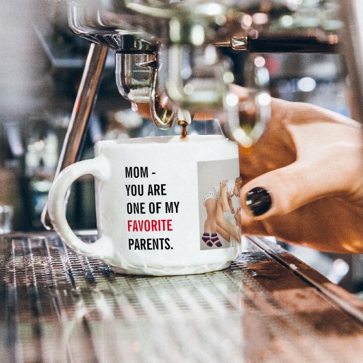 Moderne collage foto's en Happy Mothers Day Gift Espresso Kop