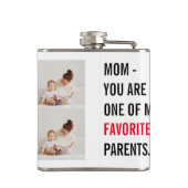 Moderne collage foto's en Happy Mothers Day Gift Heupfles (Achterkant)