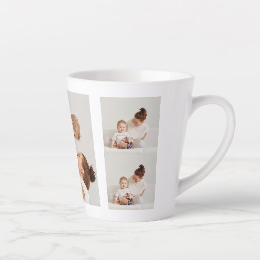 Moderne collage foto's en Happy Mothers Day Gift Latte Mok (Rechts)