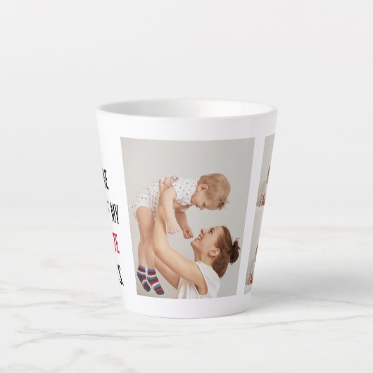 Moderne collage foto's en Happy Mothers Day Gift Latte Mok (Voorkant)