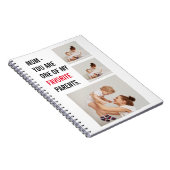 Moderne collage foto's en Happy Mothers Day Gift Notitieboek (Rechterzijde)