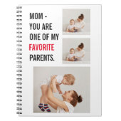 Moderne collage foto's en Happy Mothers Day Gift Notitieboek (Voorkant)