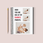 Moderne collage foto's en Happy Mothers Day Gift Notitieboek